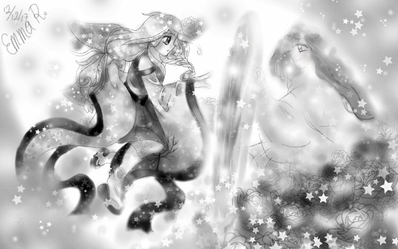 #fridayswithsketch #blackandwhitechallenge #blackandwhite #sketch I love drawing in black and white😀 It's a #fairy who sees a misterious person from the other side of #MAGIC 🐧