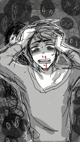 #Inktober #noisy Inspired by the song "bloody nose"