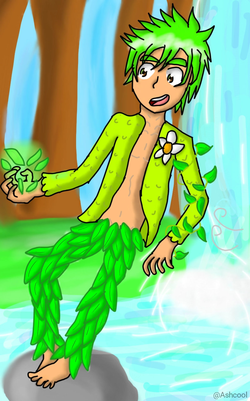 #fridayswithsketch #myelement #Earth the hair is grass and his coat is Moss and pants leaves...EDIT:OMG thank you soooo much ‪@sonysketch‬ it really means a lot to me.