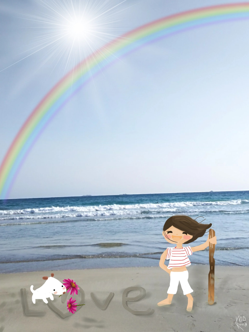 #drawyourphoto #fridayswithsketch #stickers #sea #dog #LOVE