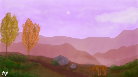 Purple evening glow