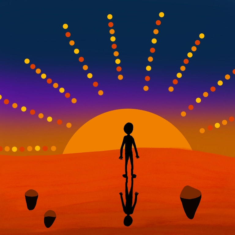 #MotherLanguageDay #fridayswithsketch #aboriginal Proverb: Keep your eyes on the sun and you will not see the shadows. BTW the person is a #silhouette ‪@sonysketch‬ EDIT: THANK YOU SO MUCH