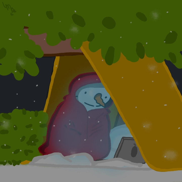 Poor things wife left him for another man now he felt alone. #wintercreature #fridayswithsketch #loneliness #cute #sad