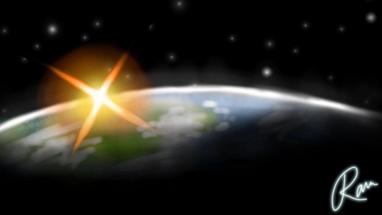 Definitely proud of this drawing, hope you like it too. #SpaceChallenge #Space #Earth #Sun #sonysketch #sunrise #sunset #fridayswithsketch #24hourschallenge