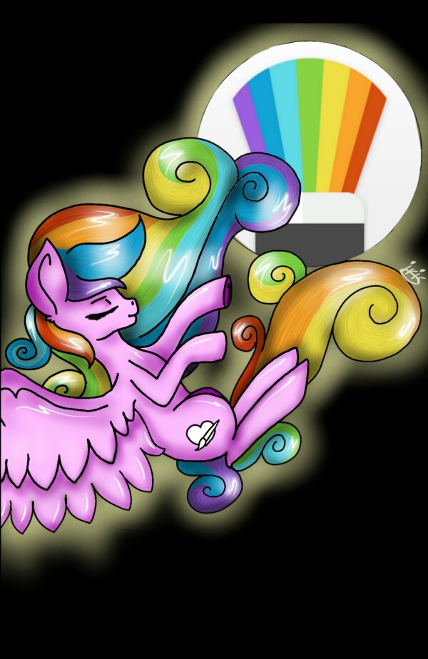 Yay! My first #dailydecember 💕 #sketchlogomakeover #rainbow #sketch #color #colorful #pink #logo #pegasus #light #blend #colorweek