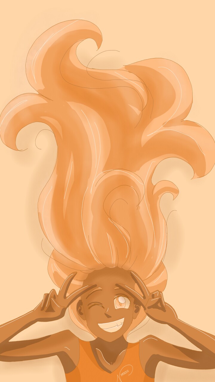 Sorry this took so long! As I was drawing this, it reminded me of a orange popsicle 🍦 #orangechallenge