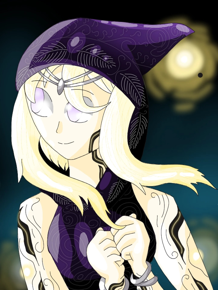 I made a new OC! ^^ Her name is Sol and she's a changeling warlock x3 What do you think of her and my new style? Better or worse than my old style? ^^' #fridayswithsketch #portraitchallenge #portrait #DnD #sol #warlock #changeling #night #dark #MintysOcs