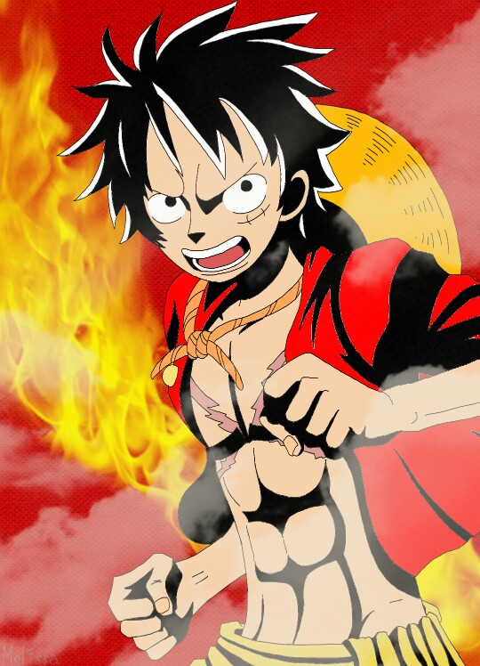 #onepiece #luffy #myfavcharacter 昨日描いた鉛筆画をスケッチで描きました😊🎵