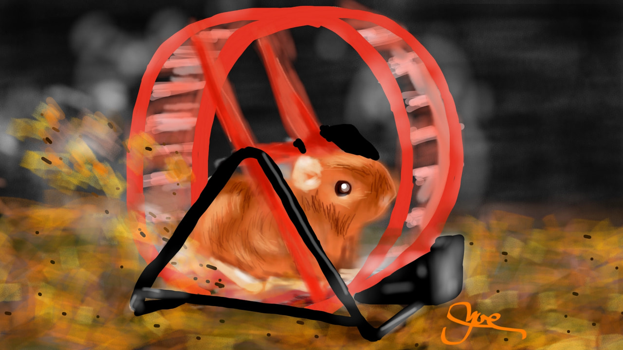 my hob run in the cage "hamster" #yoe #run #inktober #Inktober2017 #sonysketch #sketch ‪@sonysketch‬