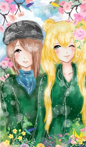 💖For my bff ‪@jamless_jintan‬ Hope you like it #myBFF #fridayswithsketch 💛💚💓‬#SContest #oc #girl #boy #anime #stickers💖