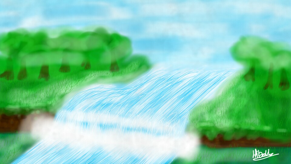 #mydreamvacation #fridayswithsketch somewhere peaceful with the right mix of greenery and refreshing mist from a river. Inspired by our very own ‪@ArtistOlesya‬ 😄💖! #naturechallenge #fridayswithsketch #sonysketch