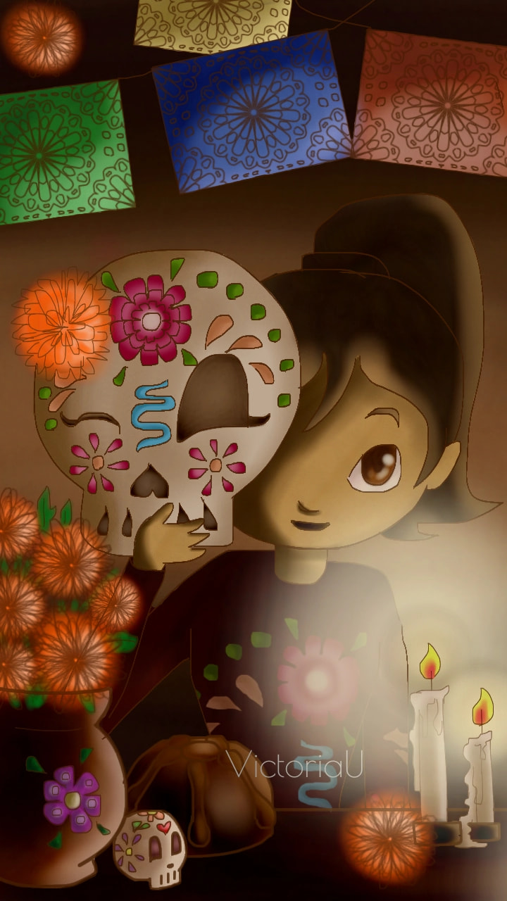 En estos días celebramos en mi país 🇲🇽, una hermosa tradición 🌻💜💀, en la cual, recordamos a familiares y amigos que ya no están con nosotros. No deja de ser una tradición única y llena de magia, la cual apreció sin igual #DiaDeMuertos #mask