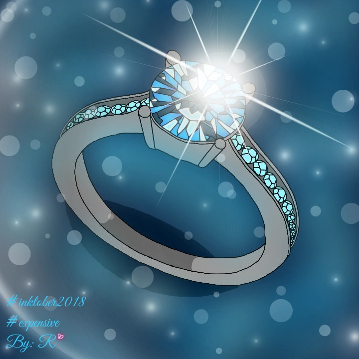 Maybe something expensive is like a Swarovski gem ring 😅😄😁💦 #inktober2018 #expensive