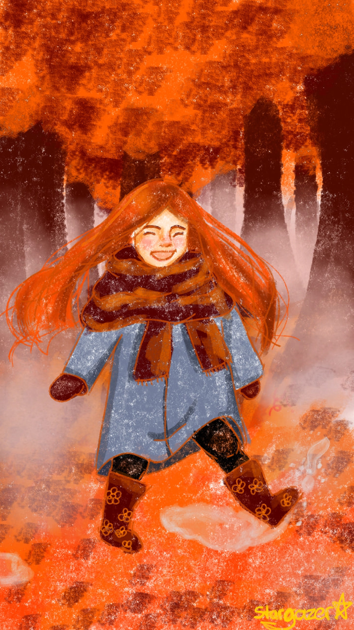 The spell of the autumn bringing a smile to everyone who takes the time to appreciate #Inktober2018 #inktober #Day4 #spell #Autumn #orange