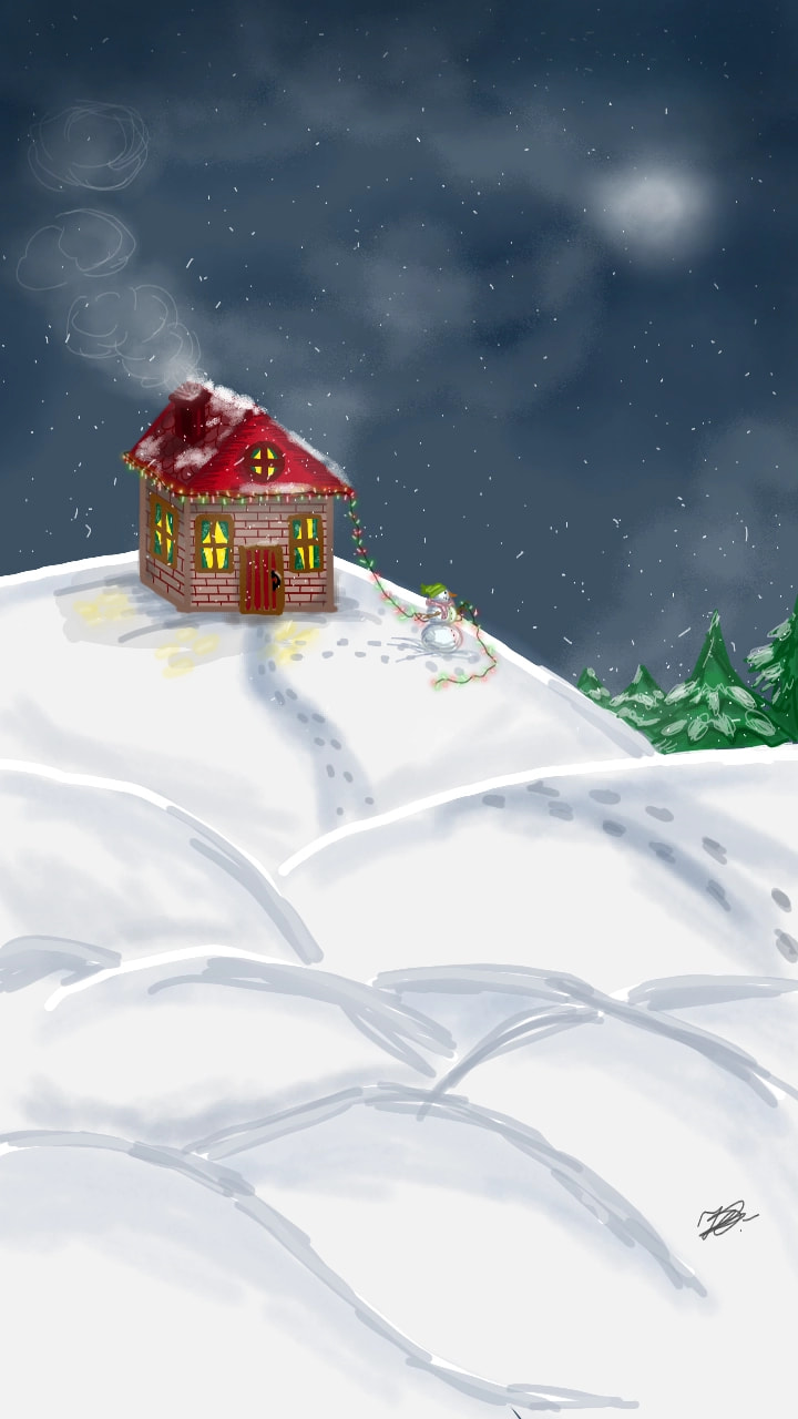 My winter fantasy😏🙄❄☃ #wintercreature #fridayswithsketch #beautiful #nice #cute #sketch #follow4follow