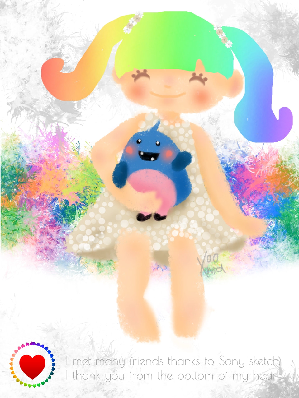 スケッチちゃん描き納め(ｶﾅ⁉😁)Thank you sony sketch♥ #sketchchan #otto #SaveSonySketch #thankyousketch