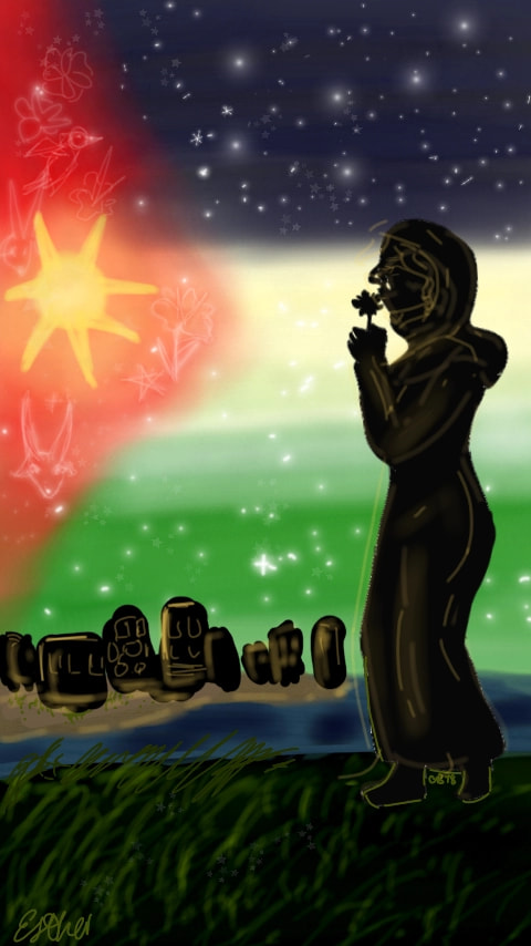Artistic Component for studying a Middle Eastern country. Not my best work, took about 30 min. Can you guess which country it is?  #24hourchallenge