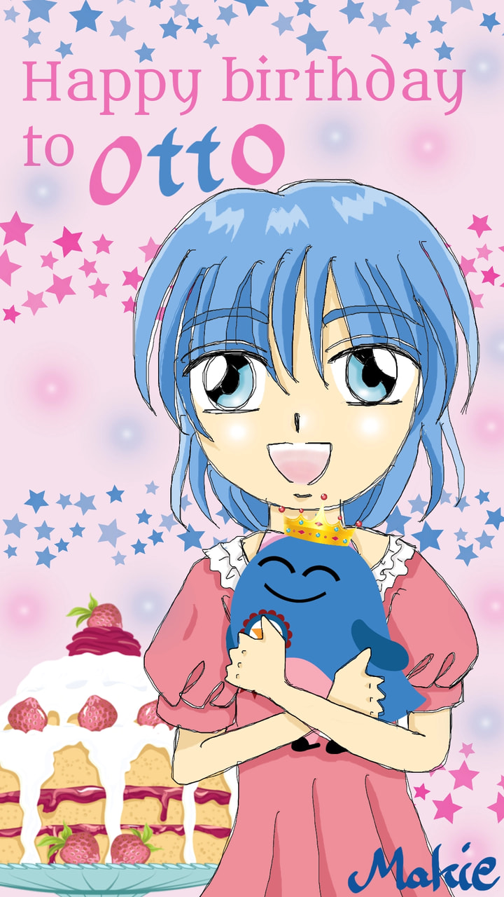 #ottosbirthday #minichallenge  ottoのカラーをベースに描きました😁