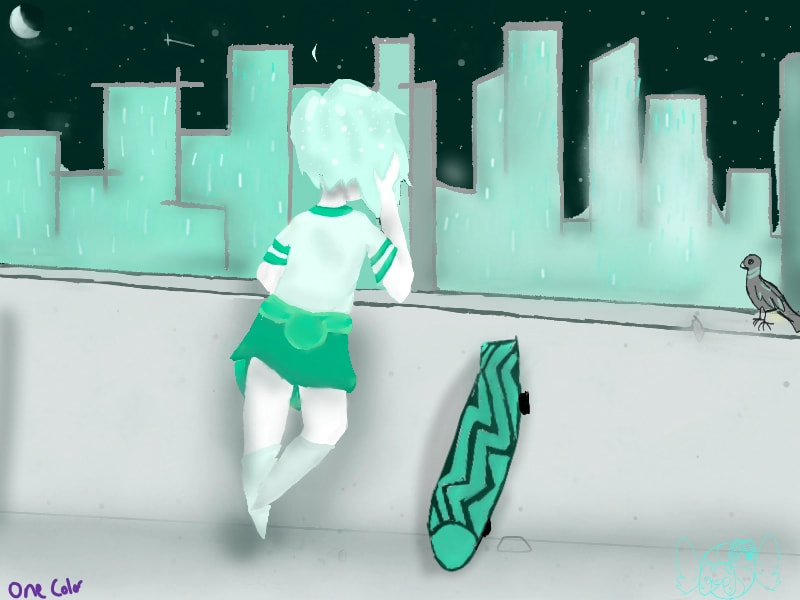 #idk #idkanymore #night ‪@sonysketch‬ here we go! #onecolor #onecolorchallenge hope ya like it! I really did try! Edit: thank you so much! Canoot believe that I got featured thank u for the support! Stay minty, and sweet guys!