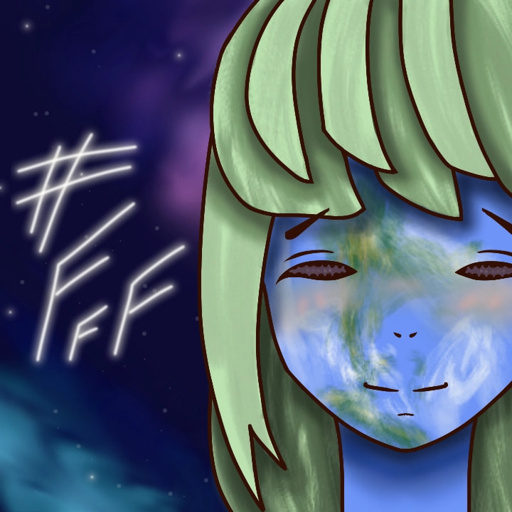 What I love about our planet? The fact that so many people in the whole world fight for an unique ideal. I'm really proud of this. #fridaysforfuture #fridayswithsketch #100PercentSketch ‪@sonysketch‬ #earthchan #smarties #fff