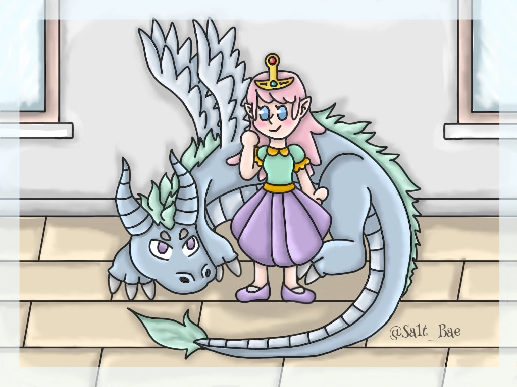 #smaugust #fridayswithsketch #dragon #princess So cute!😙