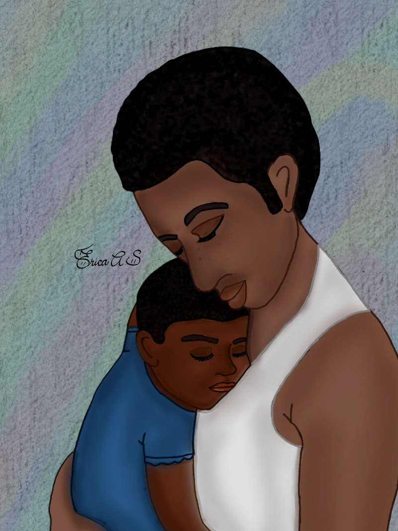 #portraitchallenge #fridayswithsketch.  A father and his baby... Every dad, if he takes time out of his busy life to reflect upon his fatherhood, can learn ways to become an even better dad.