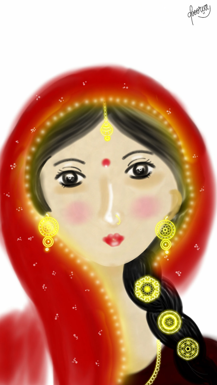 I know it's not that great..jus giving it a try ! #mycountry #myindia #indianwoman #indianculture #newtosketch #sonysketch thank you #sonysketch for the feature ! And thanks to you all guys..for such a wonderful response..I'm glad u guys liked my work..