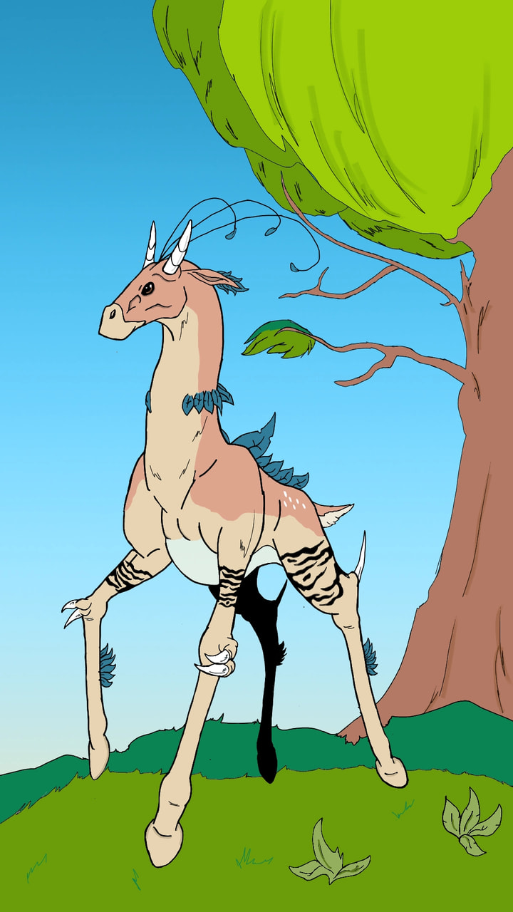 Tukabus or Native American Giraffes are 15ft tall giants, Although they may resemble Horses or Giraffes, They are actually related to deers #specieschallenge
