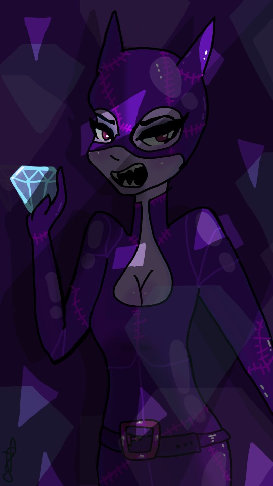YESSSS I'M SO PROUD OF THISSSS. It's a #catwoman for the #shapechallenge. #purple #batman #dc