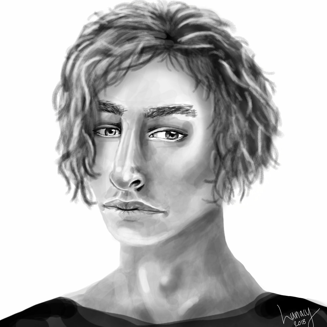 Portrait practice without reference vol.2 ugh I tried to draw a guy but as always I somehow managed to make him look super feminine :/ #penciltoolchallenge