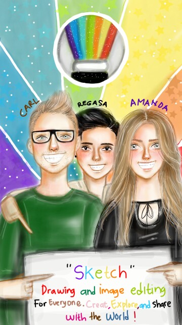 Thankyou so much for 9000+. Feel so greateful for it. I do fanart for our great Admin ‪@mrsketch‬ and ‪@amandalm‬ . i would like to say thankyou for always take care of us! #regasa #friends😊😘