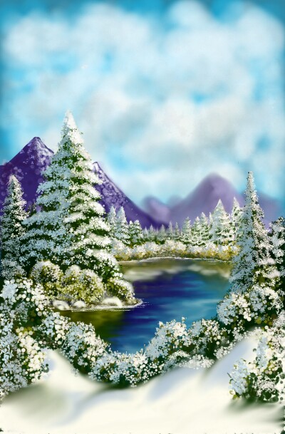 Bob Ross inspired