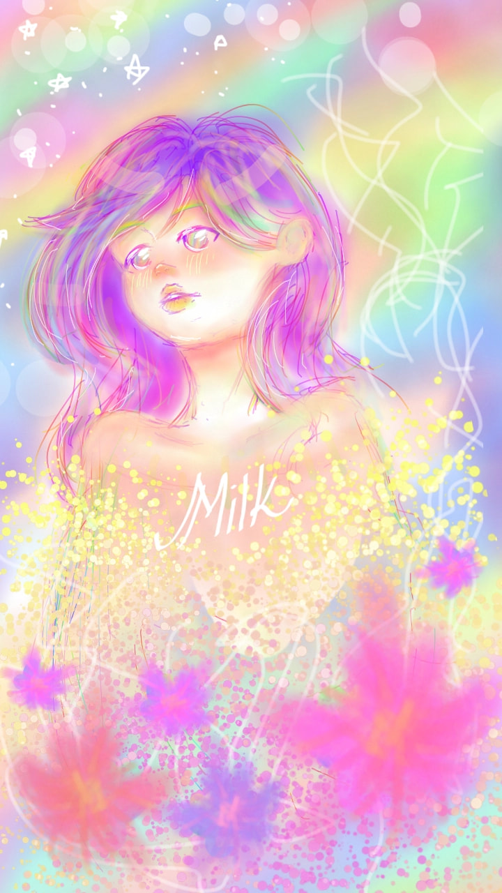 #abstractchallenge #fridayswithsketch #Rainbow #girl #doodle
