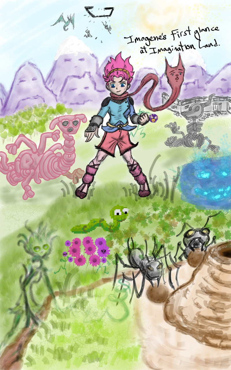 Imogene in Imagination Land.  All brushes used, I promise. #manybrushes #fridayswithsketch #sonysketch #100PercentSketch #magicalgirl #ImaginationLand