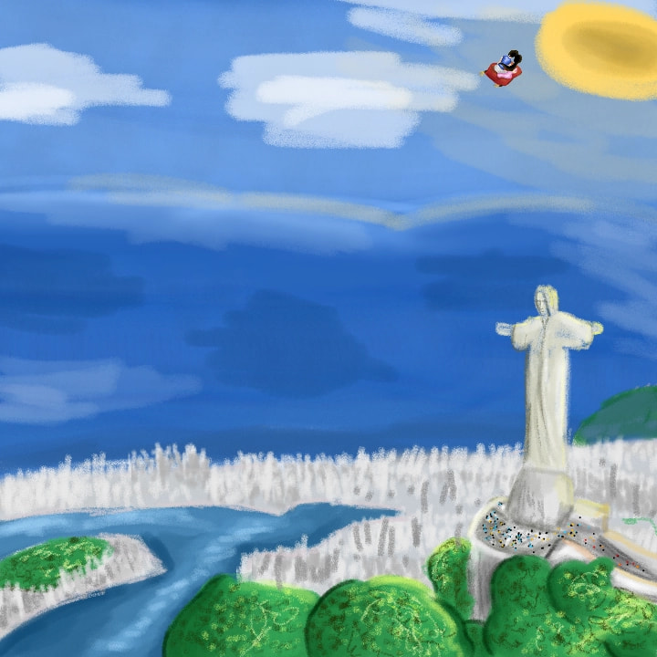 "Um mundo totalmente novo Um novo ponto de vista fantástico Ninguém para nos dizer não Ou aonde você vai Ou dizer que estamos apenas sonhando" #fridayswithsketch #travelchallenge @Sony Sketch #sonysketch