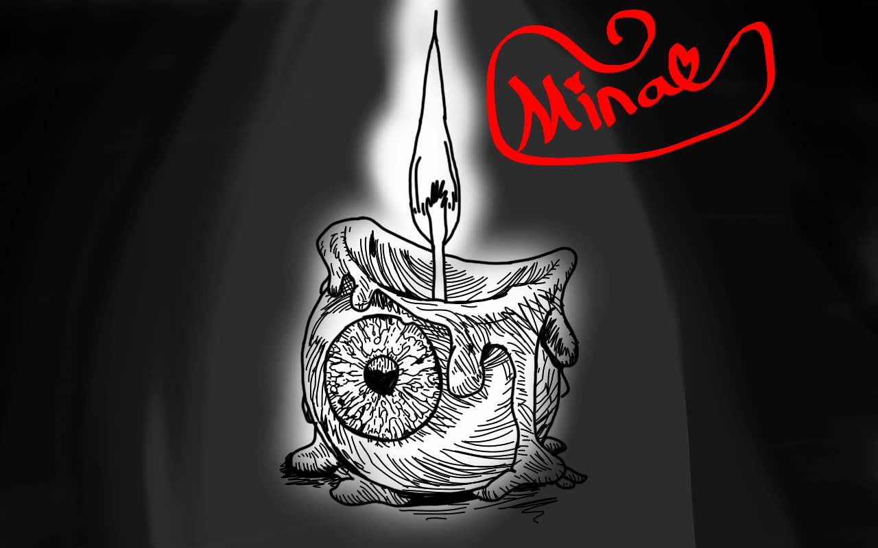 #bored #Minadraw #fridayswithsketch #blackandwhite ‪ #blackandwhitechallenge ‪@sonysketch‬ a eyeball or someting on fire? Kinda first art here UwU #alaminart