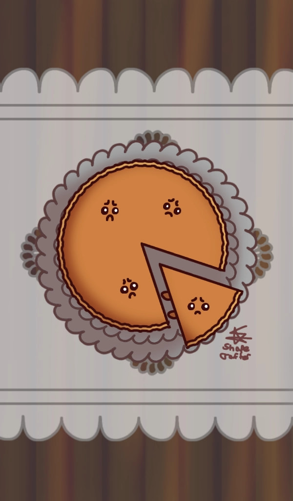 Family is better together on Thanksgiving. Happy inktober. #divided #inktober #Inktober2017 #chibi #cartoon #ShapeCrafter #pumkinpie #digitalart #fun #