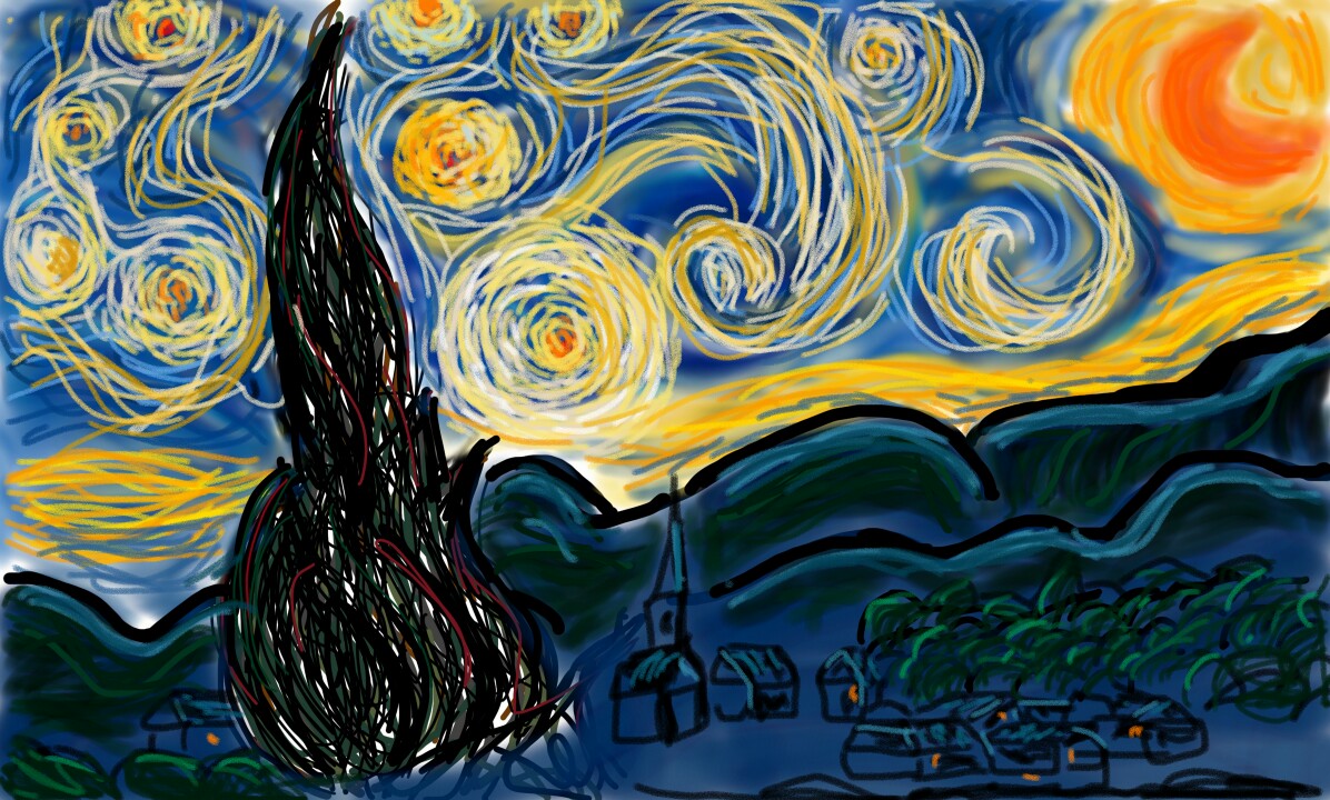 La Nuit étoilée 24 janvier 2016, pour ma Axelle 