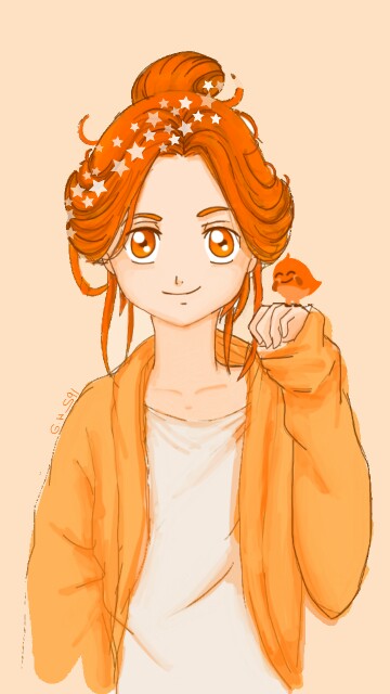 Orange 🔸🙆🔸#orangechallenge #sonysketch #colorweek #girl #orange