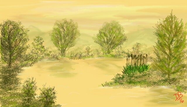 Yellow pond