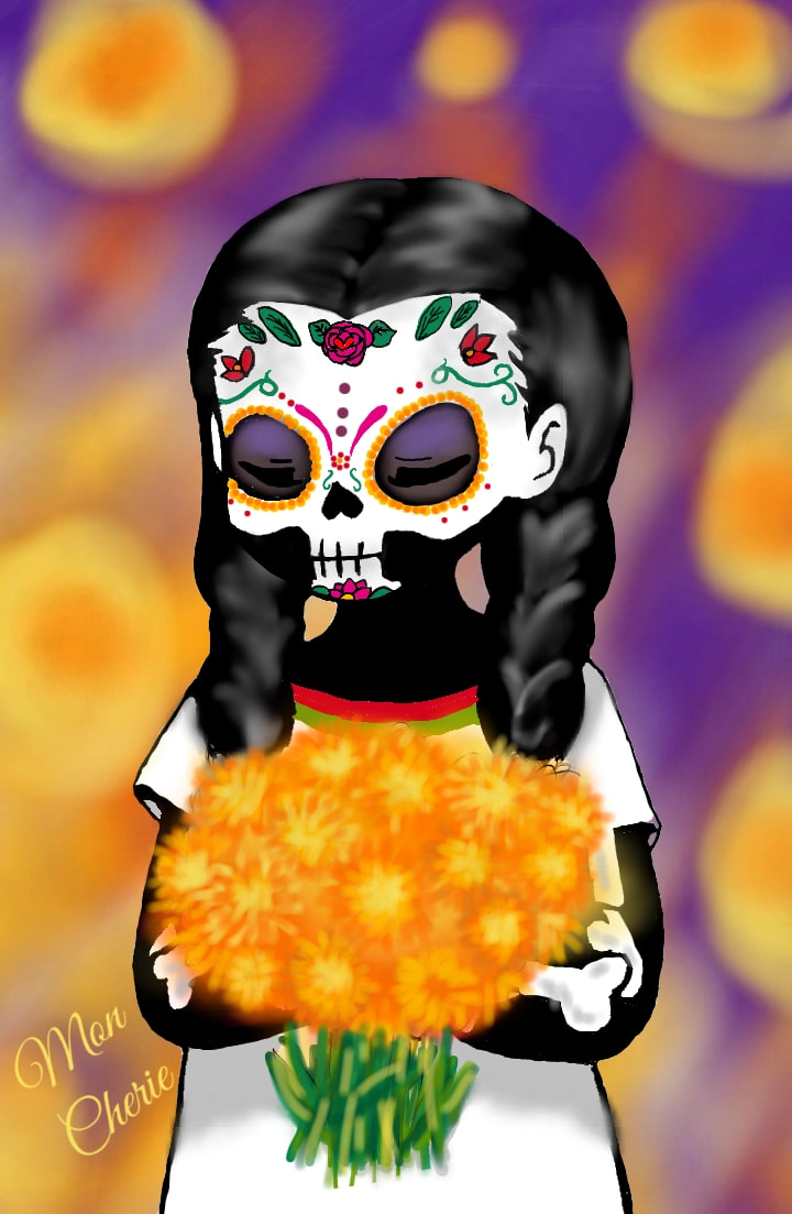 Mi pequeña #catrina #cenpasuchil para este #diademuertos