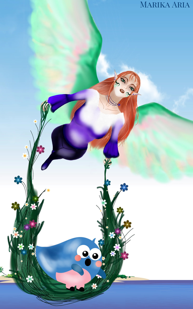 #miniChallenge#HelpOtto  Clara took Otto from the island and healed him too. The plant is growing from her hand #otto#stickers#MarikaAria#ShMA#MAoc#girl#MAlacs flying pose ref, base#MAft