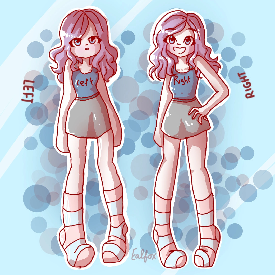 Really painful challenge to be honest xD #leftandright #madeinsketch #100PercentSketch #myoc #oc #ocs #girl #czech