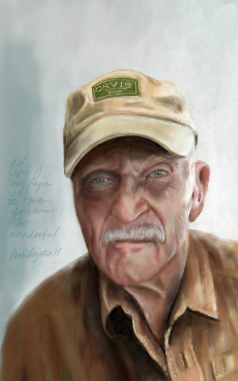 My papa. I lost both my Grandparents a few months ago. Miss them emensely. Not sure if I've finished, but I'll call him done for now. ♡ #sketch #portrait‪ #fridayswithsketch #portraitchallenge ‪@SonySketch‬