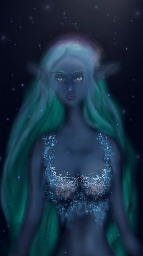 #darkchallenge #darkelf #fantasia #fantasy #elfooscuro #Galaxia  #galaxygirl #nightelffemale