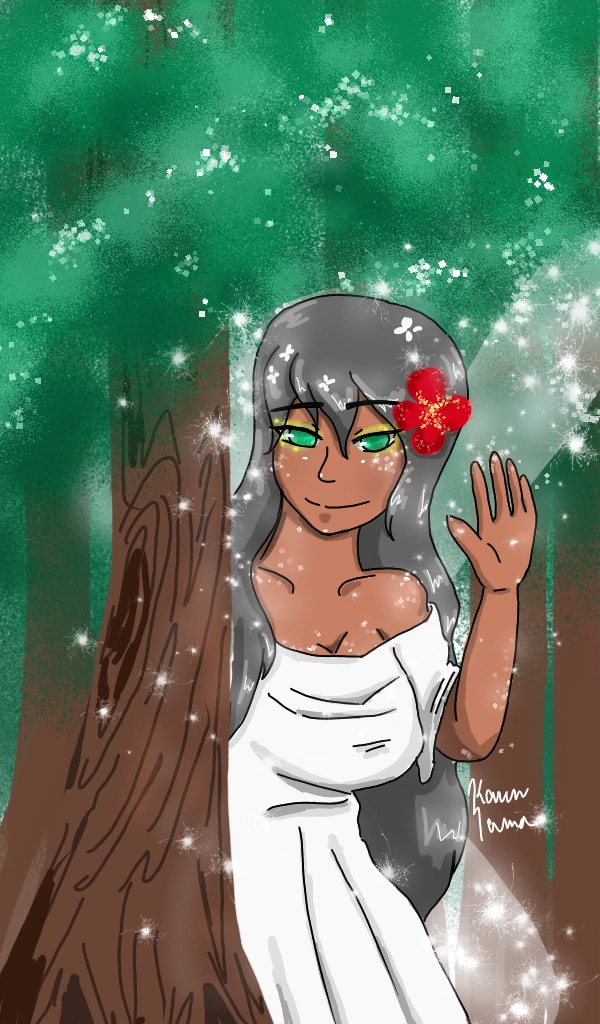 #MyMythology this is a "Diwata" a forest fairy in the Philippines. They are very playful and will ask you to play but for the love of god DO NOT PLAY WITH THEM! You'll end up lost in the forest FOREVER #karensama