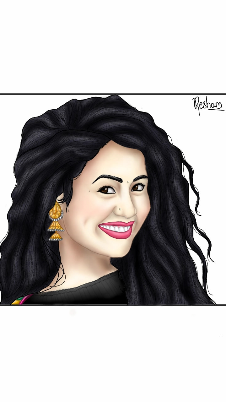 ‪@sonysketch‬ #myfavcelebrity #fridayswithsketch #sonysketch ‪‬ #Bollywood #singer #realistic #Nehakakkar  (1000% made in sketch)