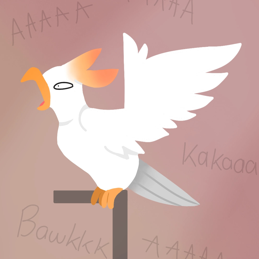 My past life is a parrot because i am noisy. #fridayswithsketch #pastlife ya'll can comment on what you want me to draw in the comments! >:3