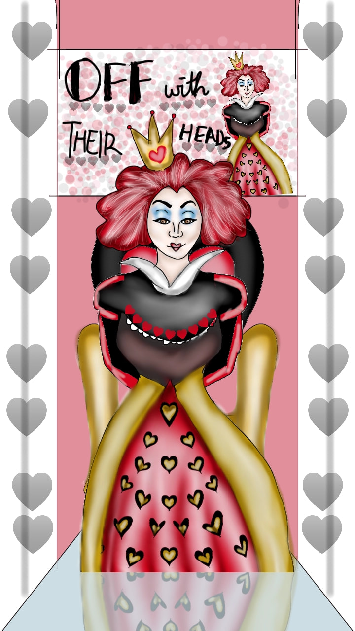 My most favourite villan ever the queen of hearts. #myvillain #fridayswithsketch ‪@sonysketch‬