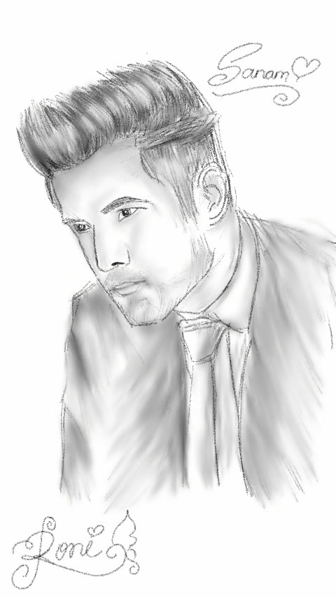 Just done #mypencilsketch 😅😅 my sketch is bit wierd i dont think it looks alike 😕😕(sorry sanam) .. #myfavsinger #myfavcelebrity #Sanam 😓😓 ‪@sonysketch‬